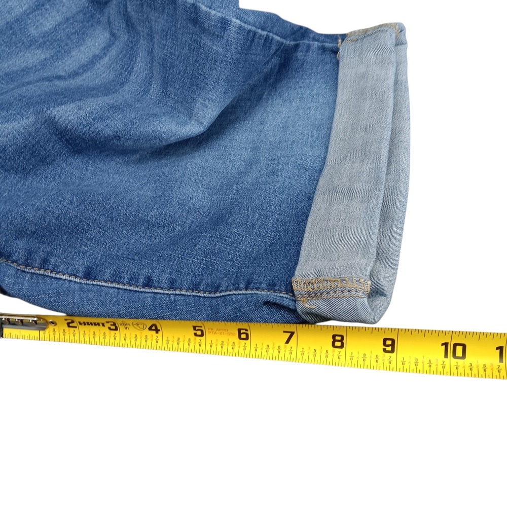 Terra & Sky Womens Jean Shorts Plus Size 14W Blue Cuffed Stretch Mid-Rise Denim - Picture 6 of 9